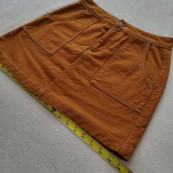 BDG Light Brown Patch Pocket A Line Mini Skirt Size Medium - Picture 4 of 10